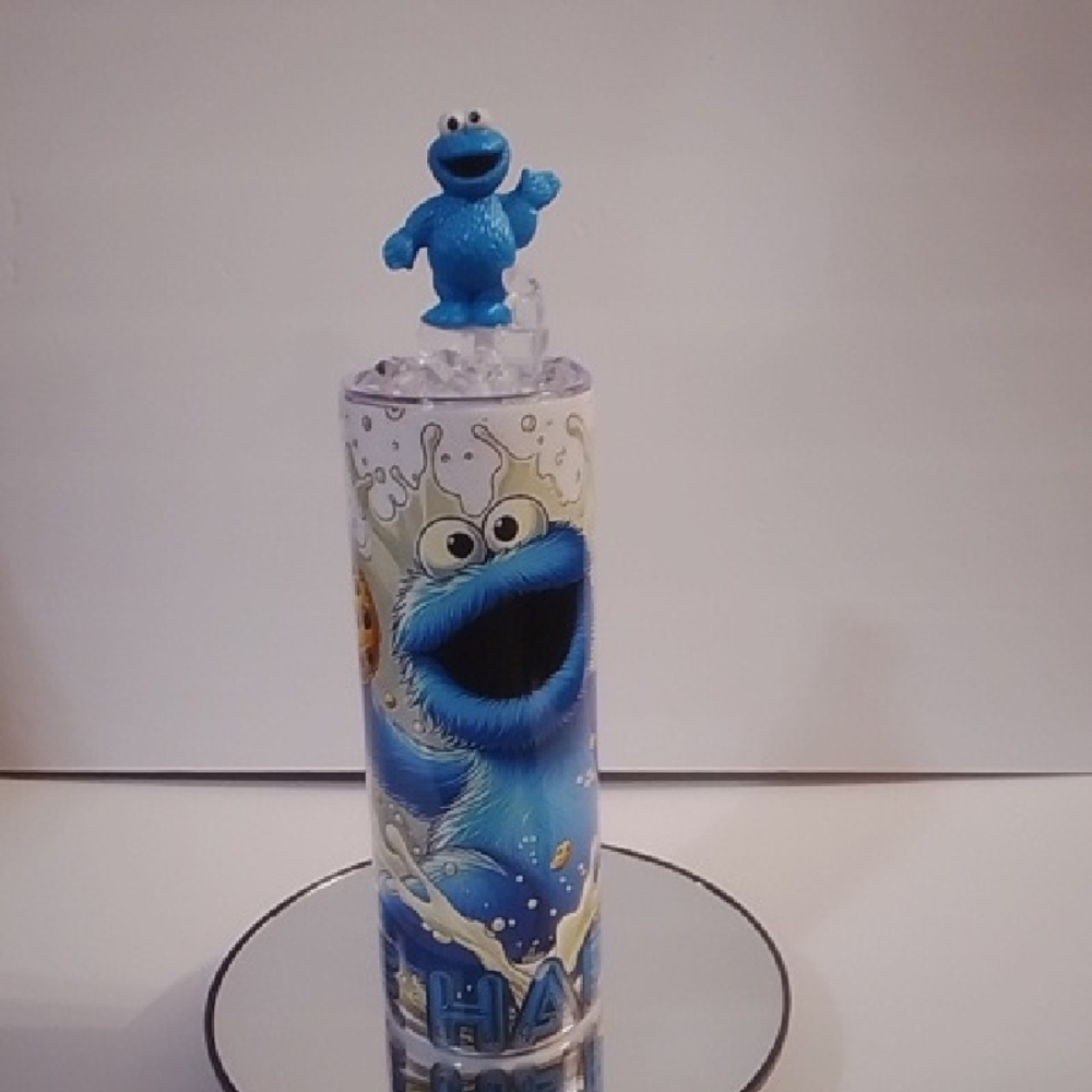 Blue Cookie Monster Tumbler